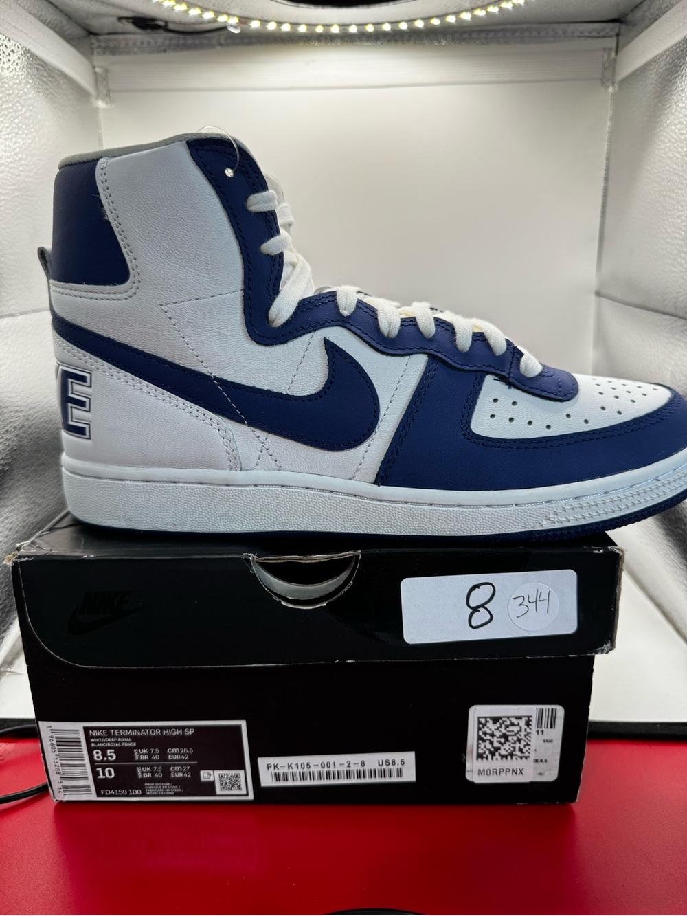 Nike Terminator High SP CDG Comme des Garcons Navy Blue White FD4159-100 Men's 8